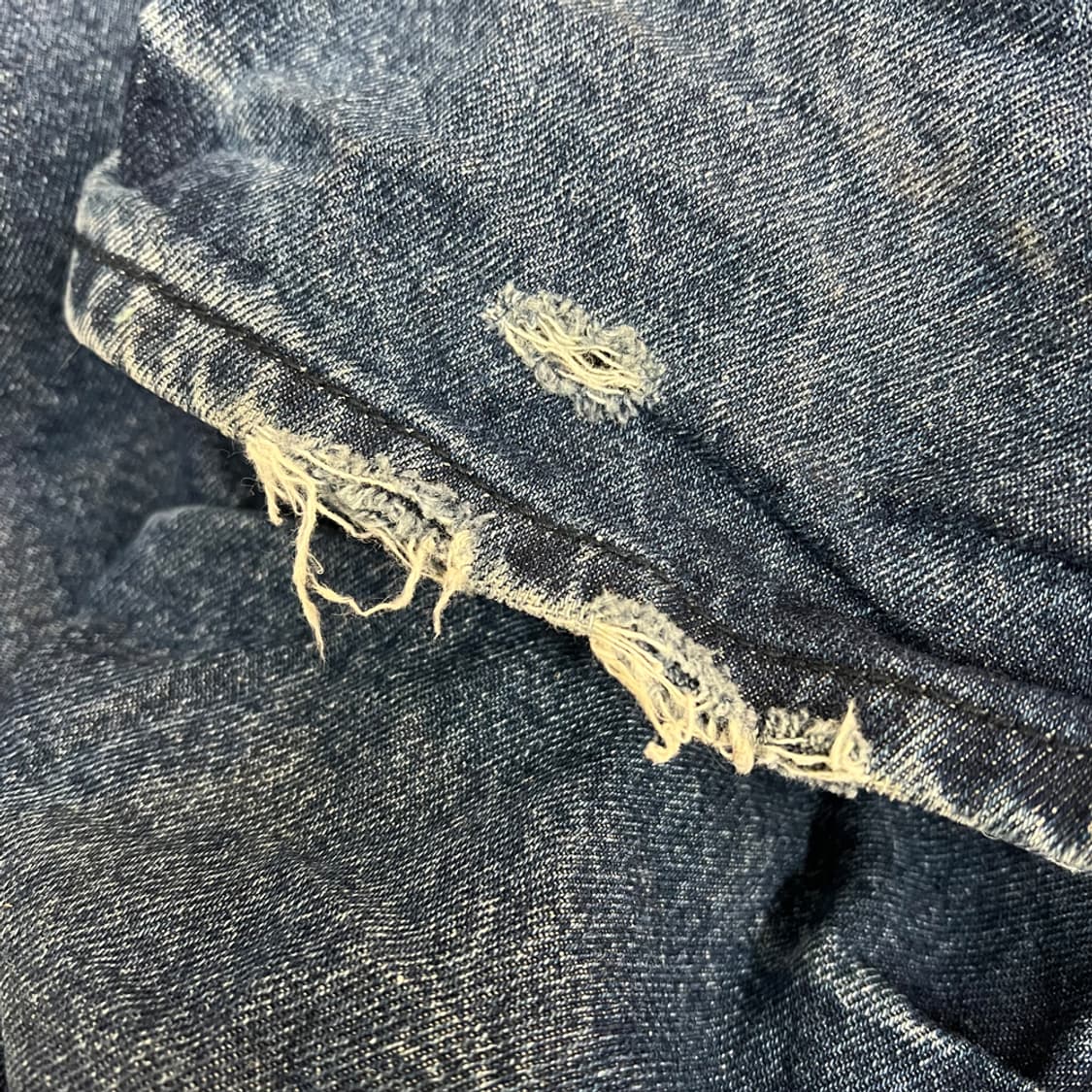 노매뉴얼 T.W 워시드 인디고 데님 팬츠 청바지 M 상품이미지5