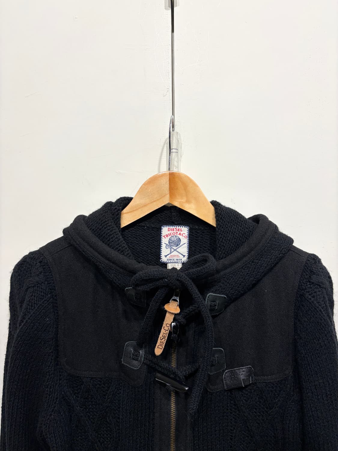 디젤 더플 후드 집업 니트 자켓 상품이미지3