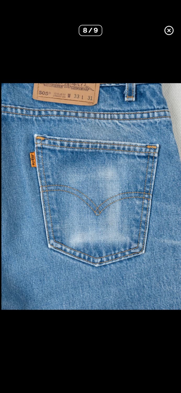 (33-31)505 빈티지 리바이스 데님 팬츠 상품이미지8