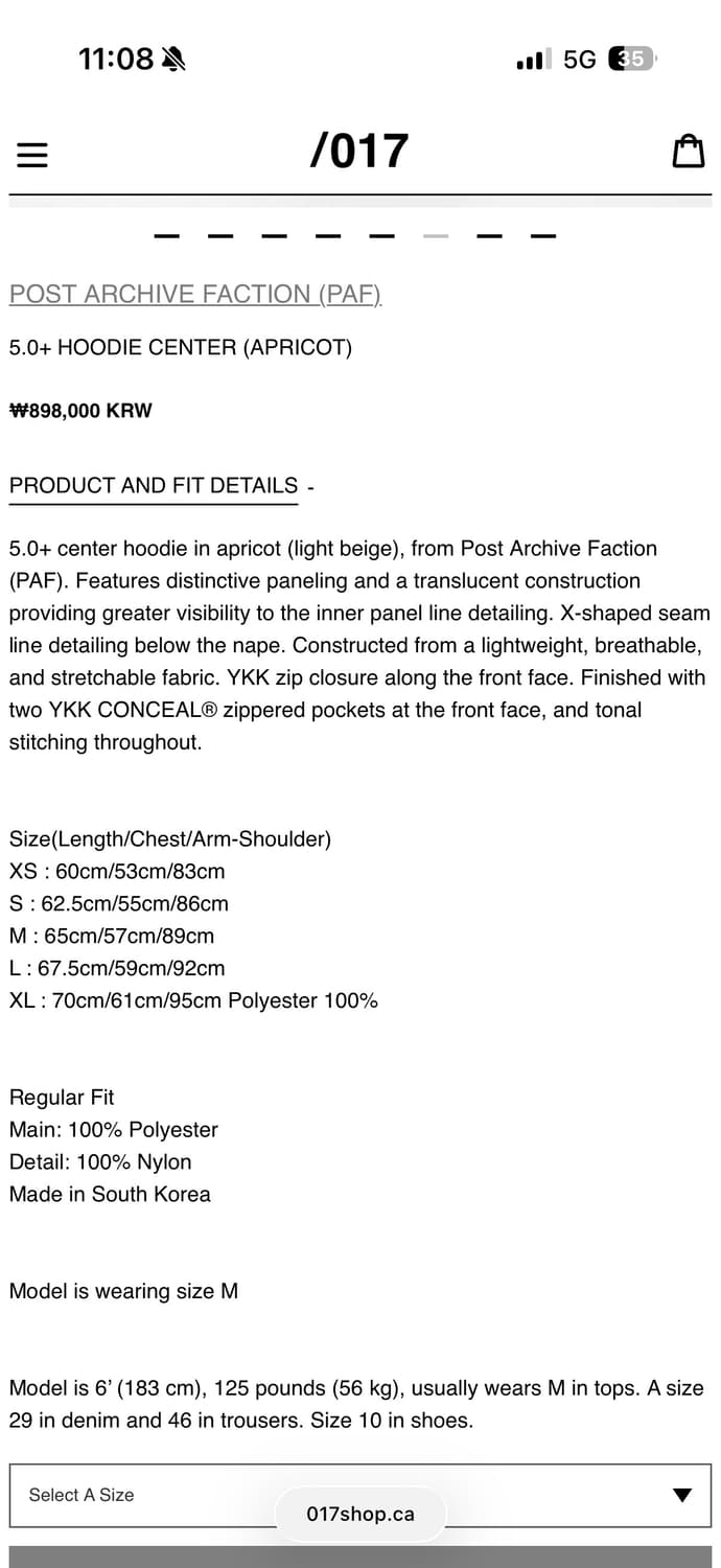 Post Archive Faction 5.0+ hoodie center 상품이미지8