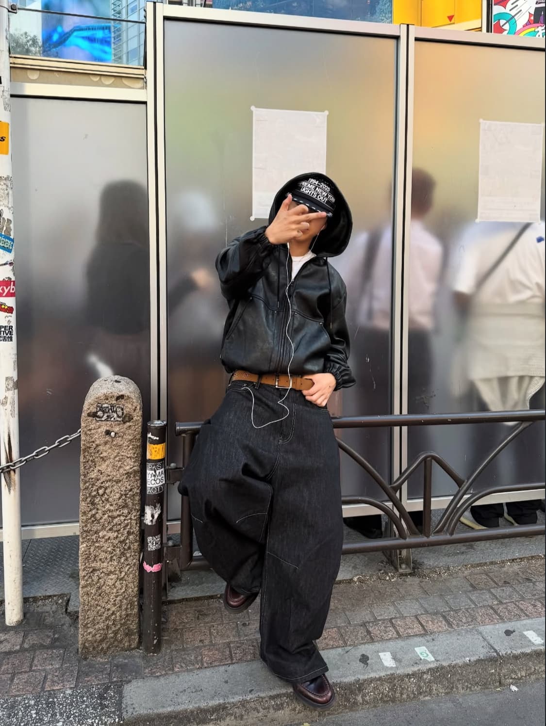 자라  후드 레더 가죽자켓 상품이미지1