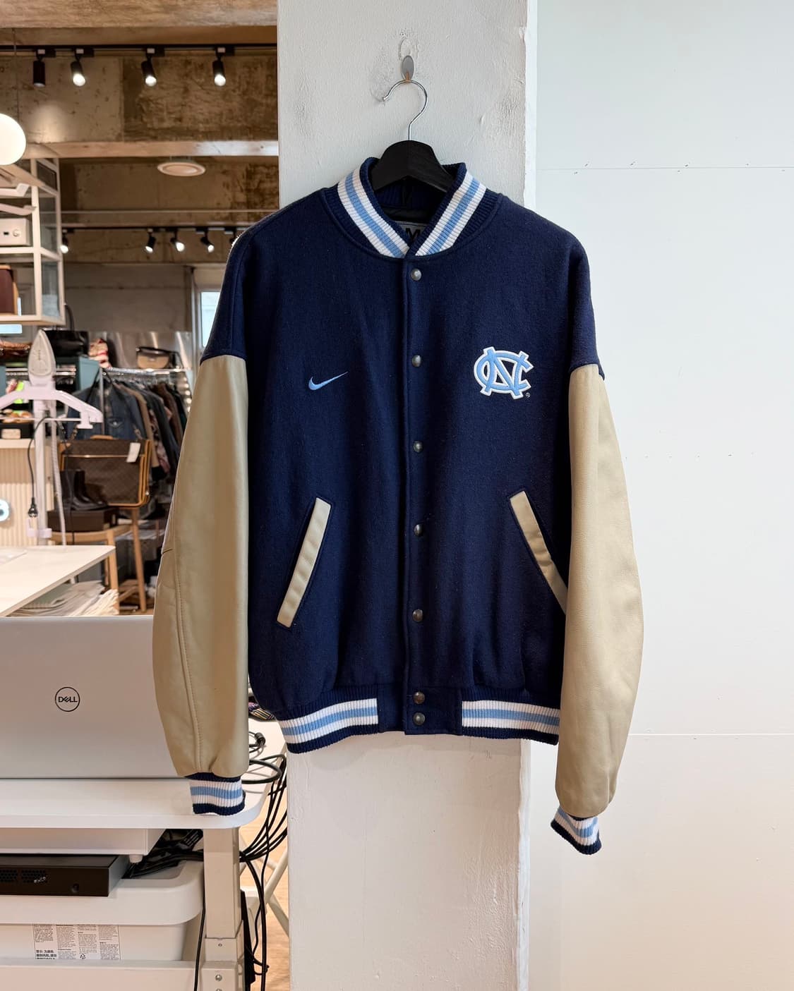 나이키 90s 네이비 노스 캐롤라이나 바시티 자켓  상품이미지2
