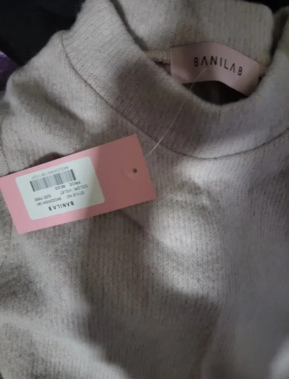 급처새상품!바닐라비 라벤더 어깨셔링니트티셔츠 리즈리사st레니본st샤틴st 상품이미지3