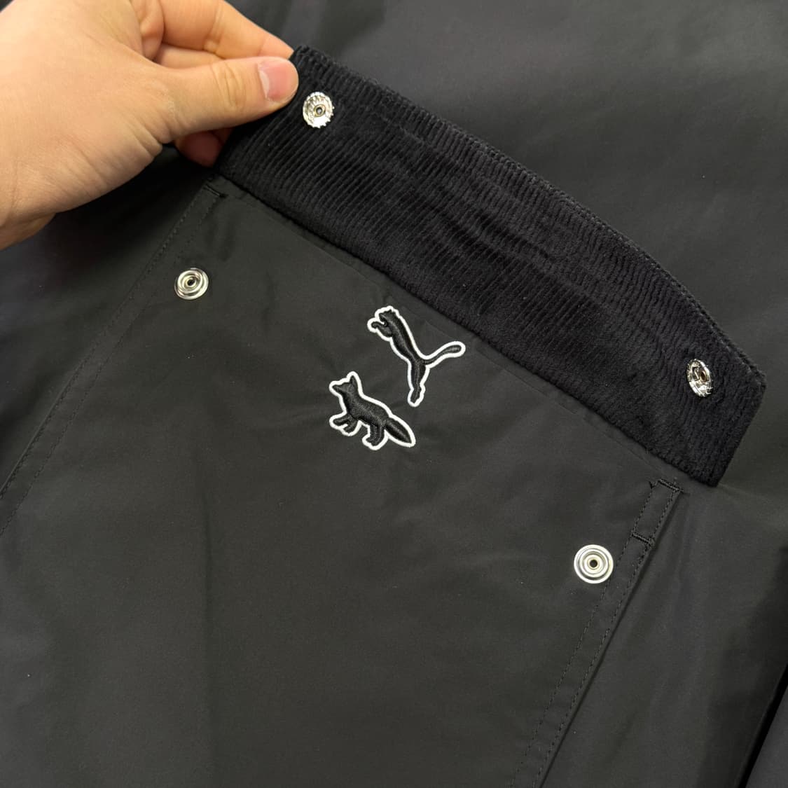 메종키츠네 x 푸마 양털 나일론 트렌치코트 XL 상품이미지3