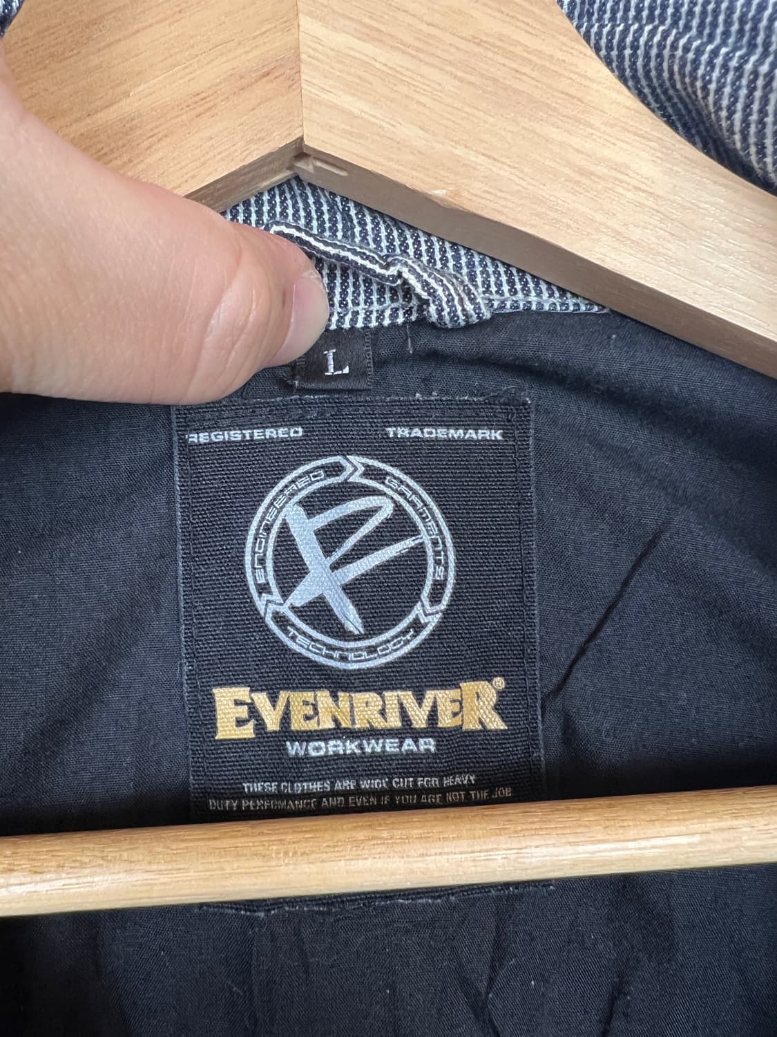 O183 EvenRiver 워크웨어 스트라이프 자켓 L 상품이미지3