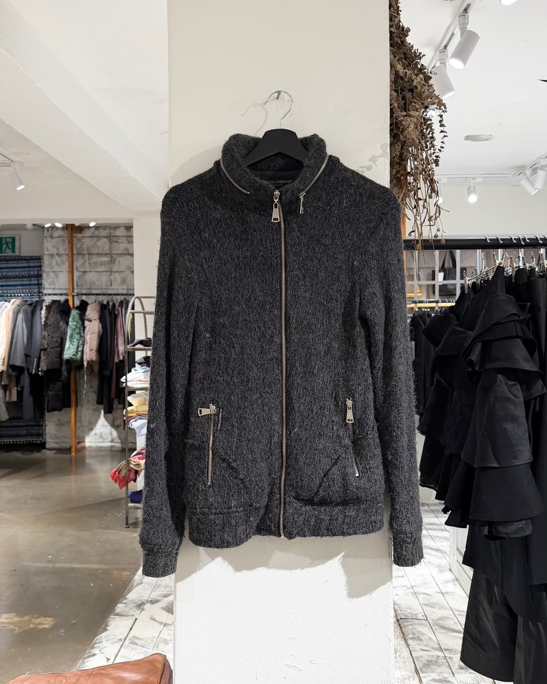 돌체앤가바나 차콜 울 블랜드 집업 자켓 상품이미지1