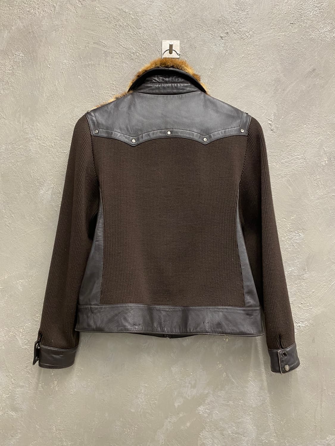 [S-M] 90s Vintage 양가죽 퍼 레더 자켓 상품이미지5