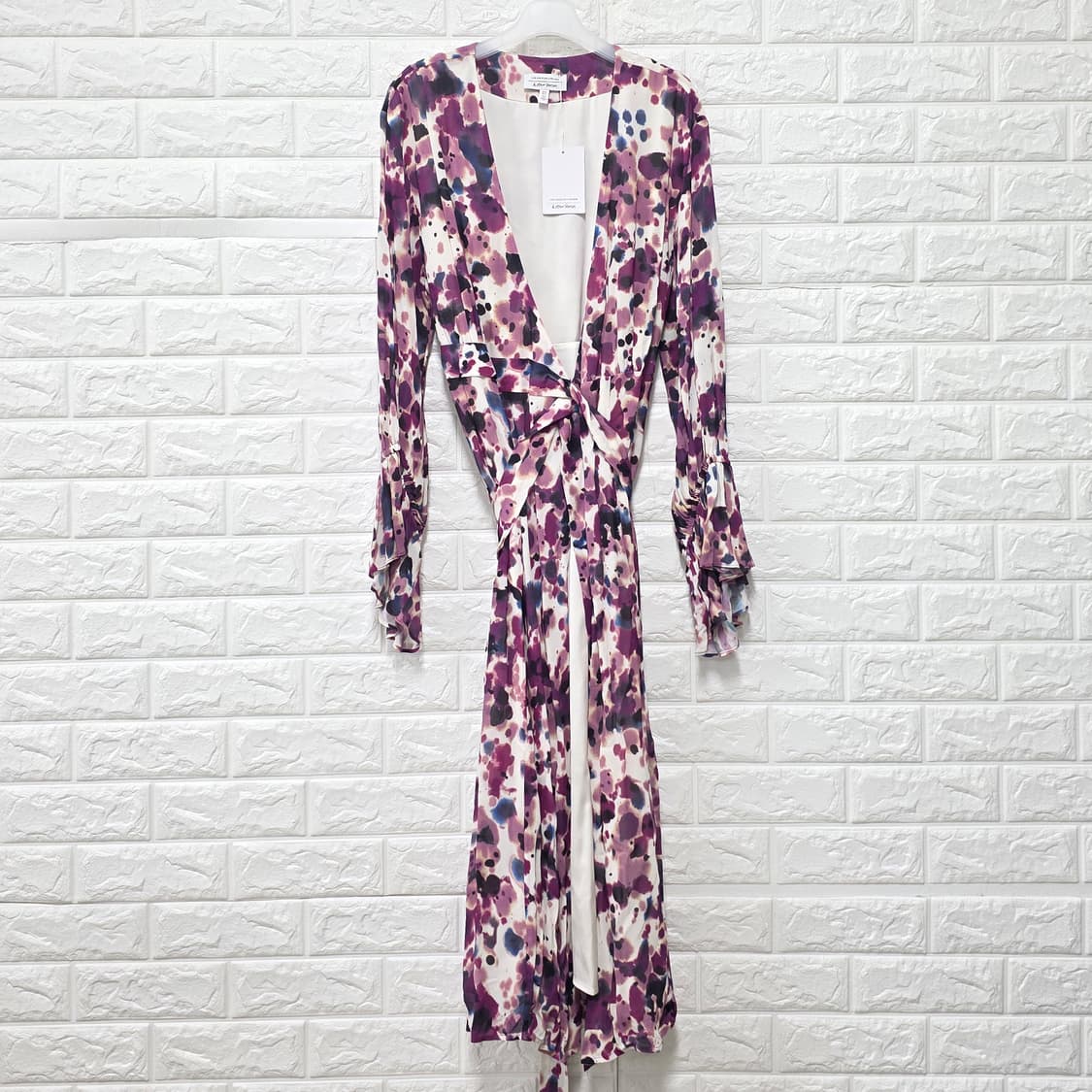 앤아더스토리 퍼플 패턴 롱 원피스 M 새상품 상품이미지1