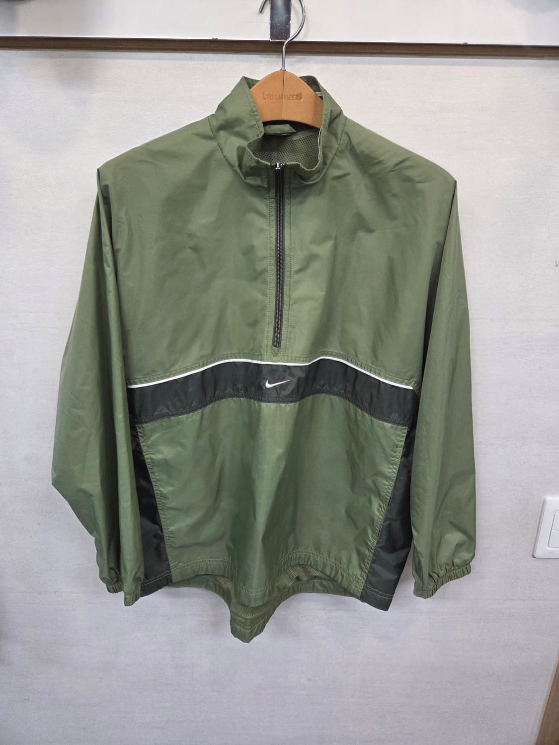 나이키 올드스쿨 빈티지 자수로고 반집업 아노락 자켓 L xl 상품이미지1