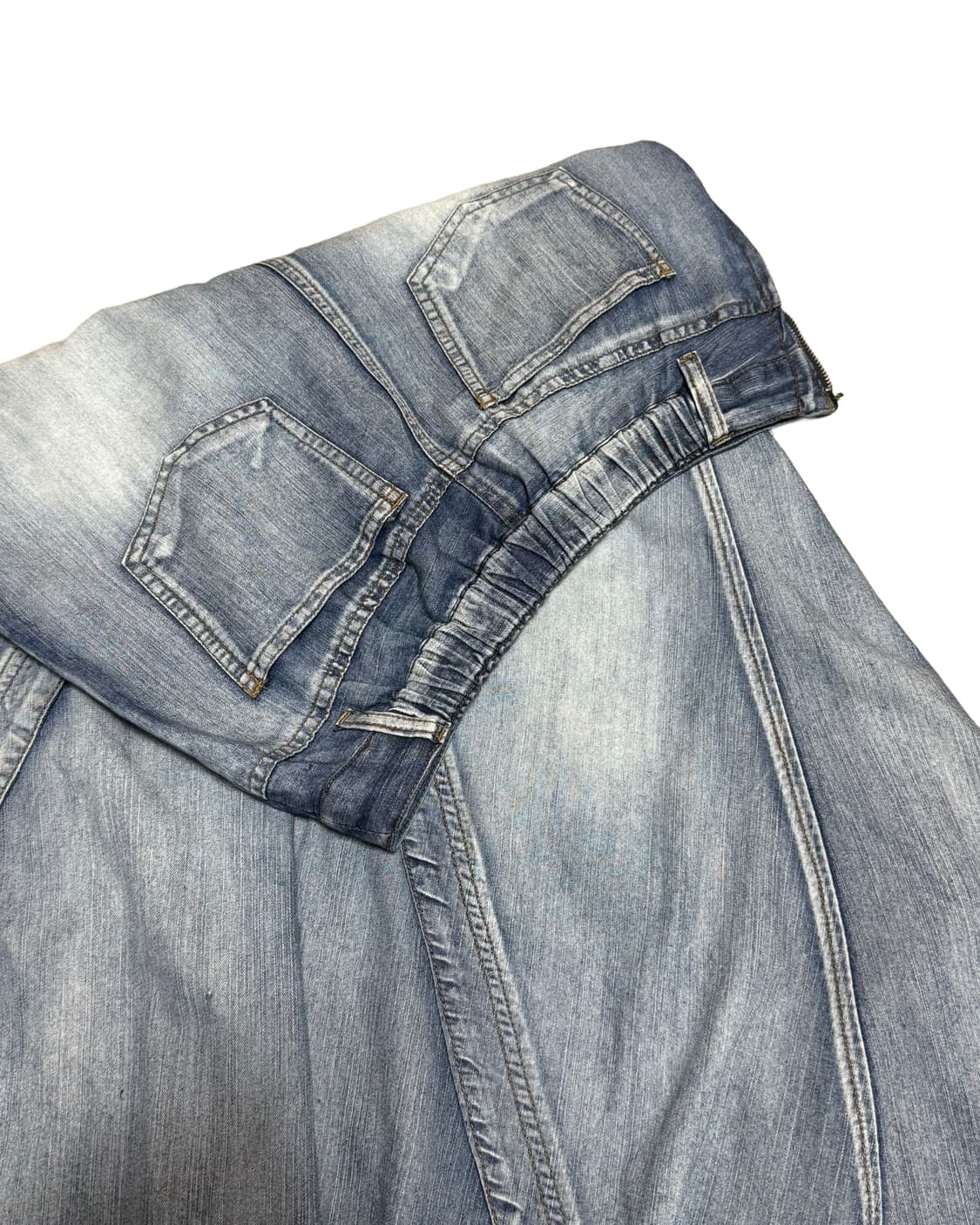 빈티지 Y2k 코르셋 레이스업 데님 롱스커트 상품이미지2