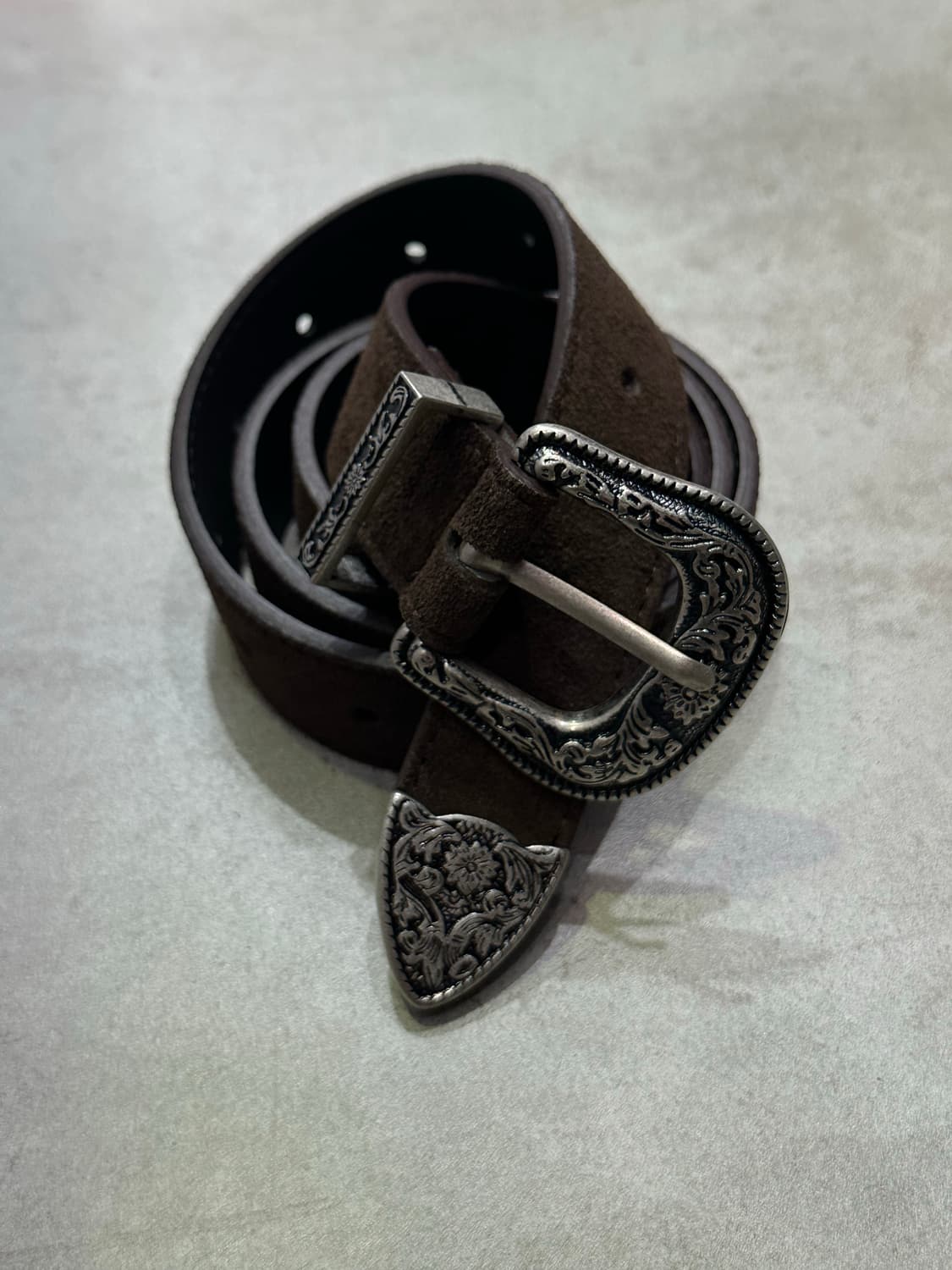 Suede western belt - 스웨이드 웨스턴 벨트 BR 상품이미지1