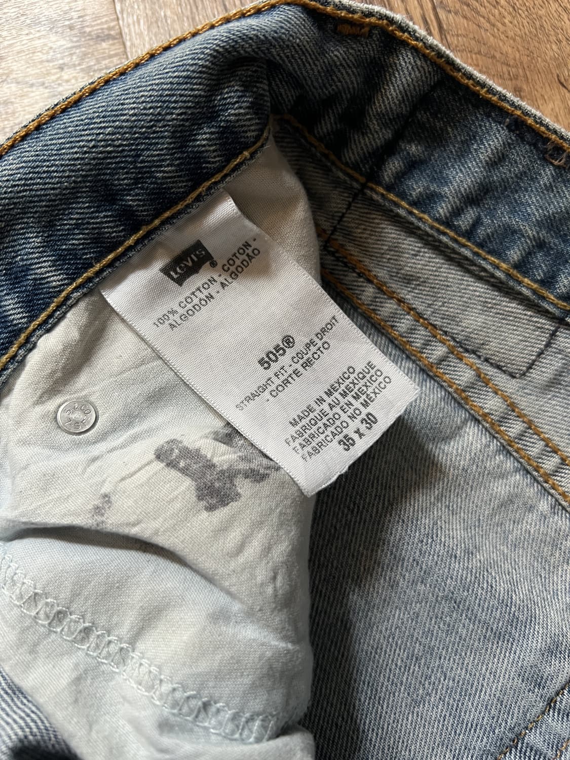 [35]리바이스 505 멕시코제 빈티지 워싱 데님 팬츠 상품이미지9