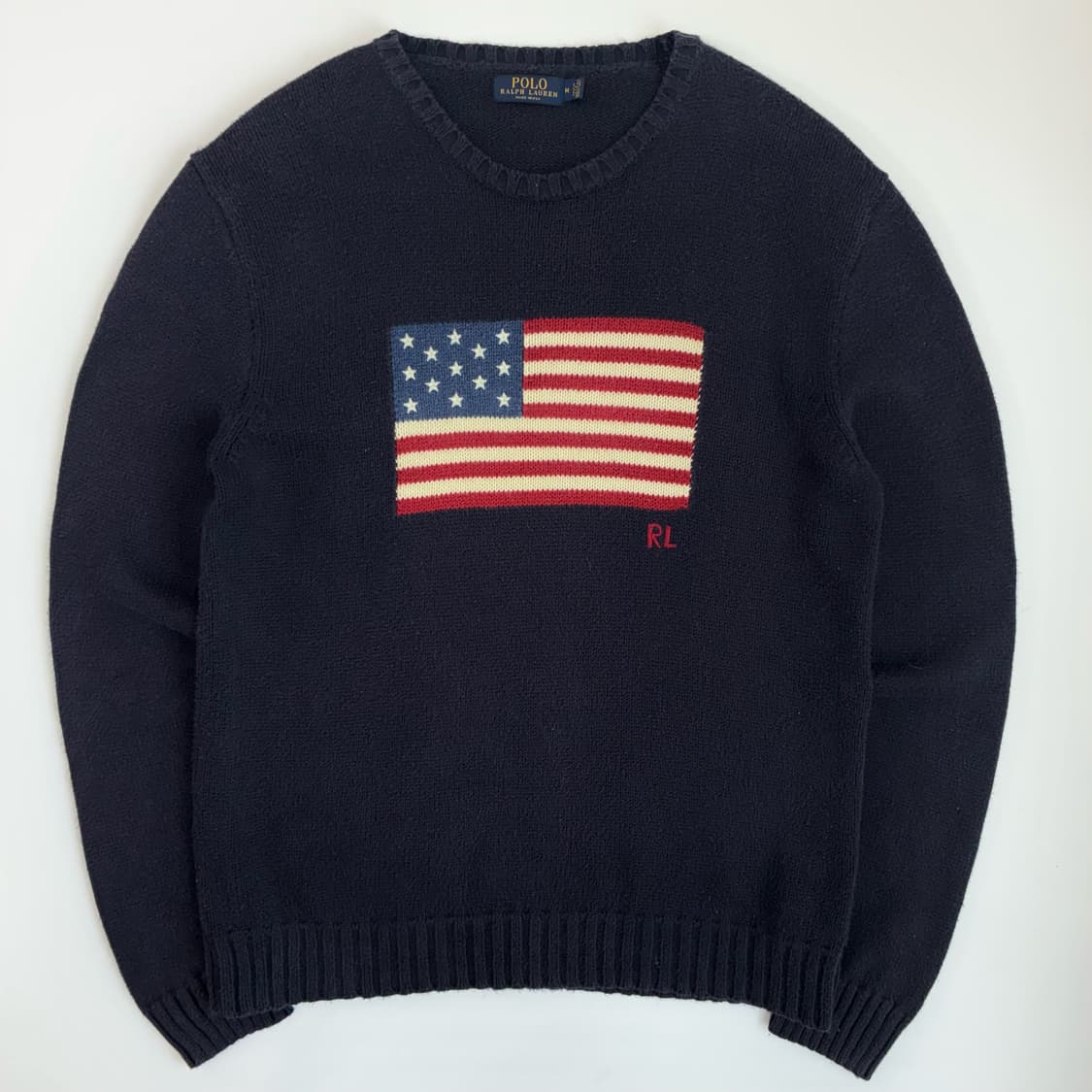Polo  폴로 랄프로렌 코튼 성조기 네이비 니트  상품이미지1
