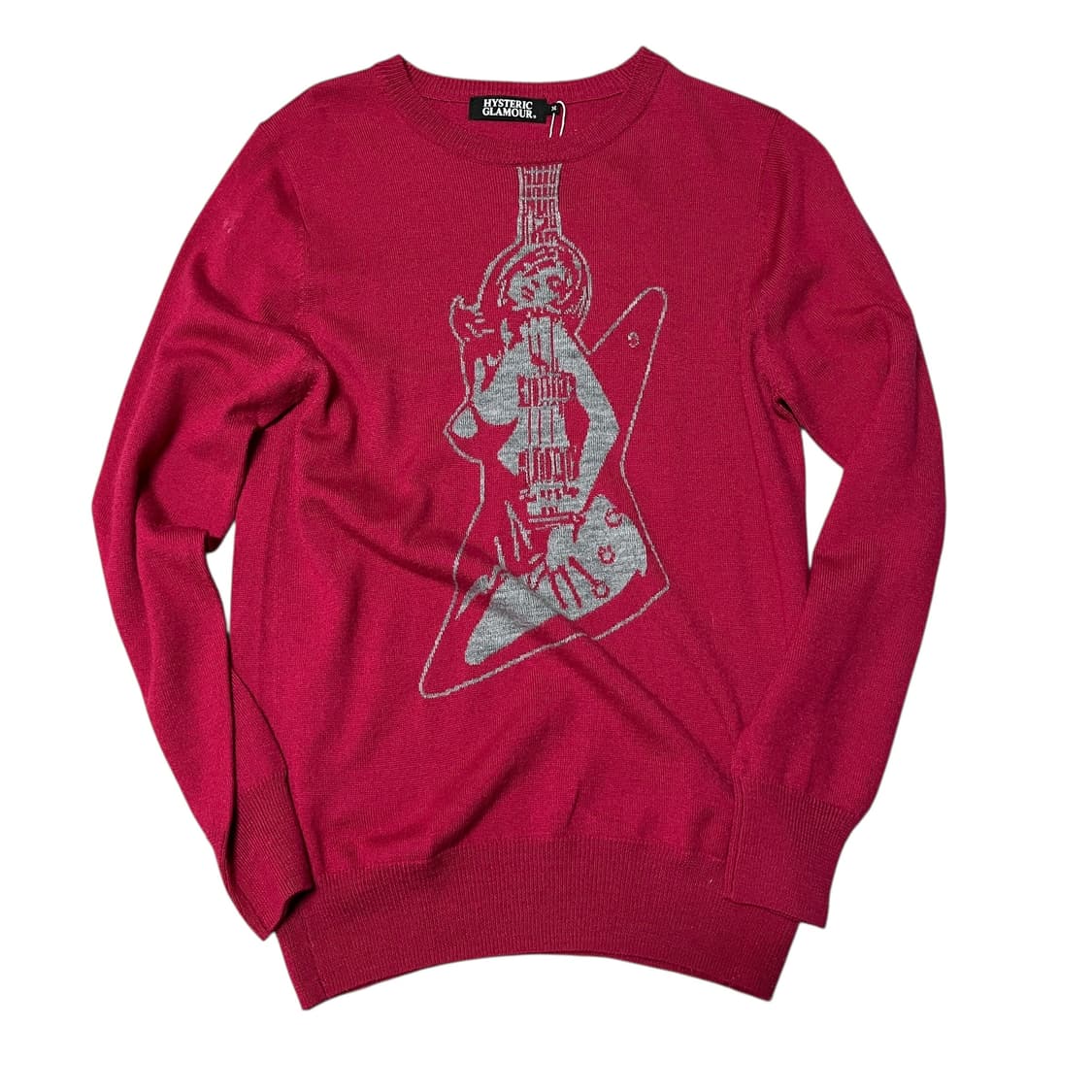 히스테릭 글래머 히스기타걸 핑크 니트 상품이미지1