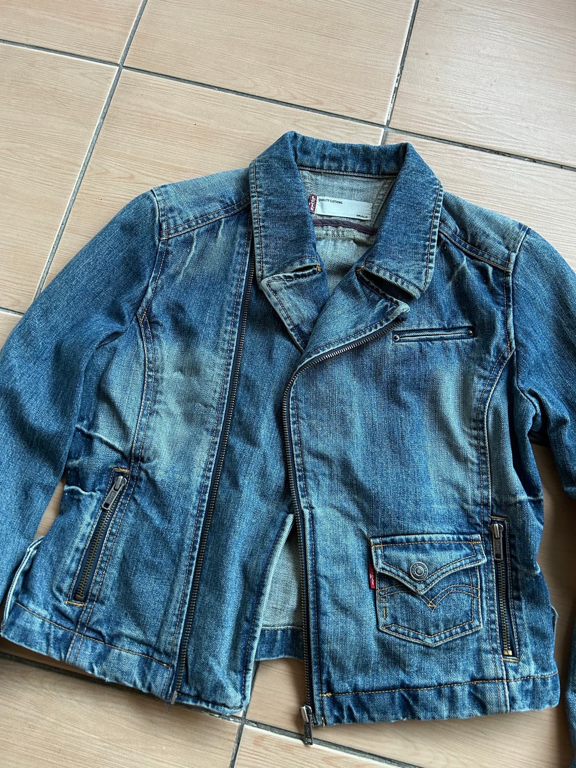 00’s 리바이스 데님 라이더자켓(for women) 상품이미지3