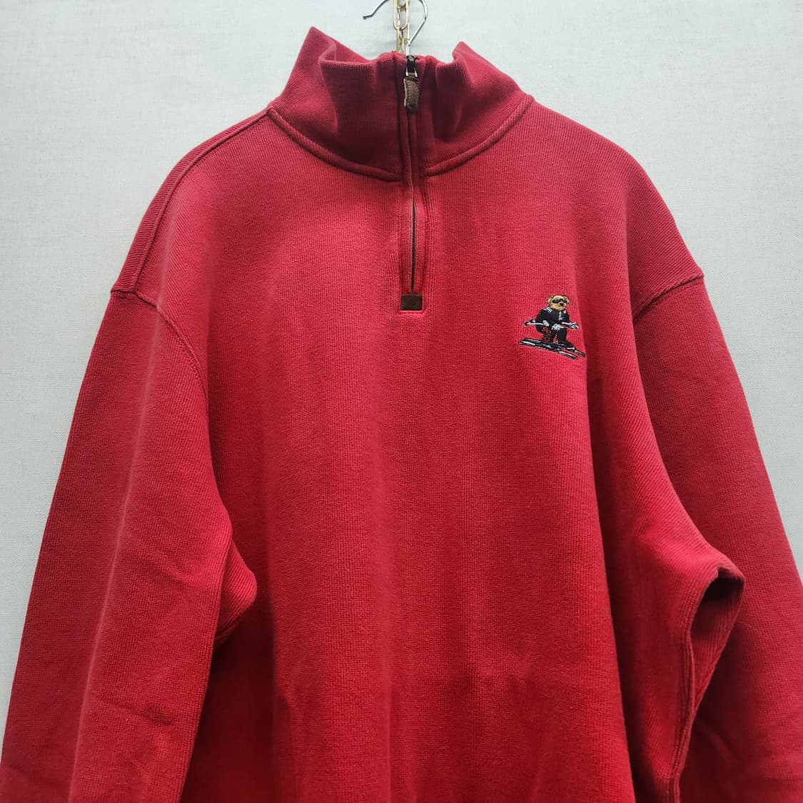 폴로랄프로렌 스키 베어자수 반집업 코튼 반집업 니트 L(2XL) 상품이미지2