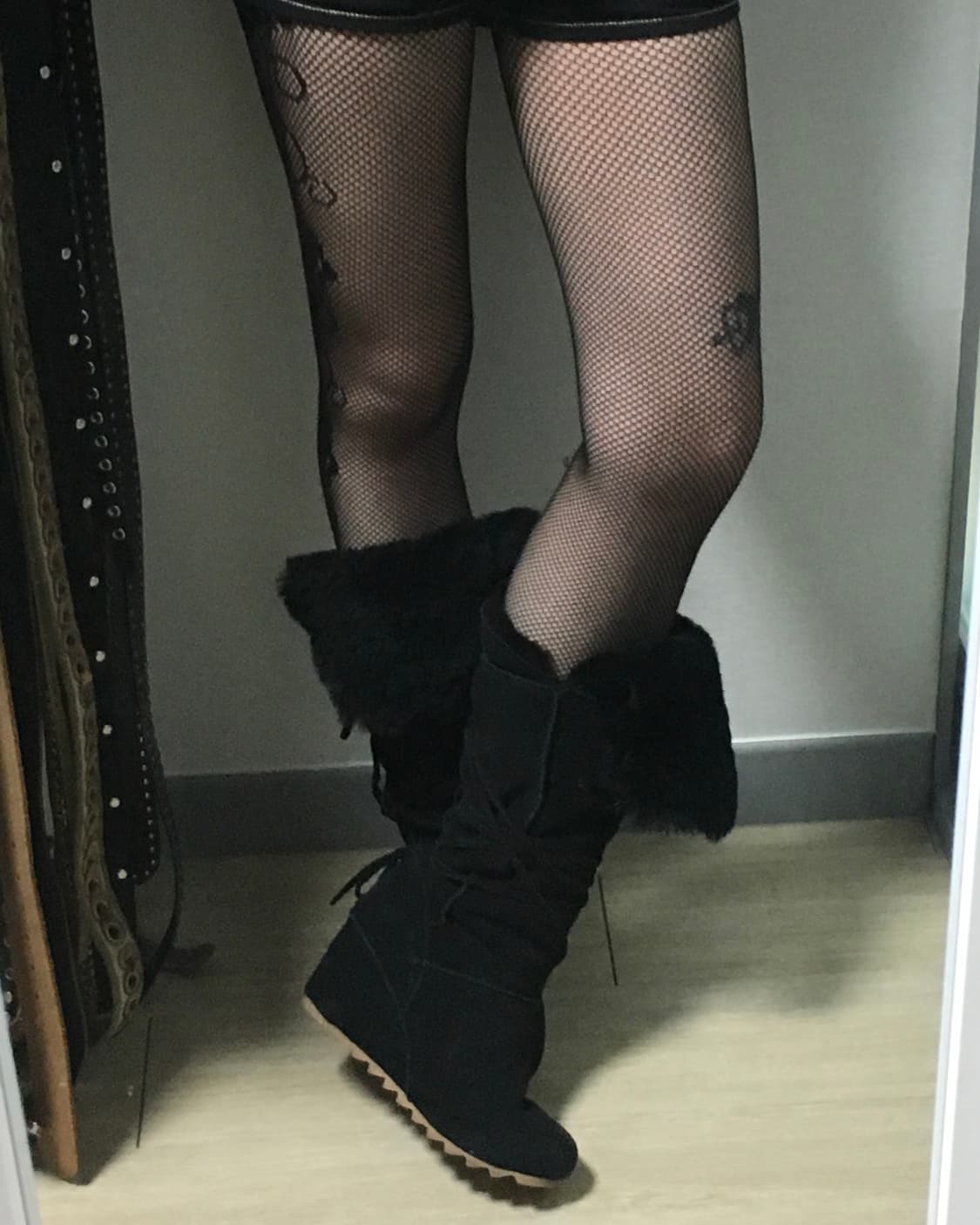 fur wedge heel boots 240-245 상품이미지7