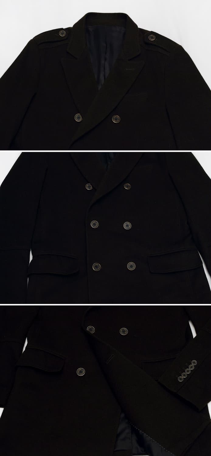 버튼옴므 제일모직 울캐시미어 핸드메이드 클래식 더블 코트 (100) 상품이미지4