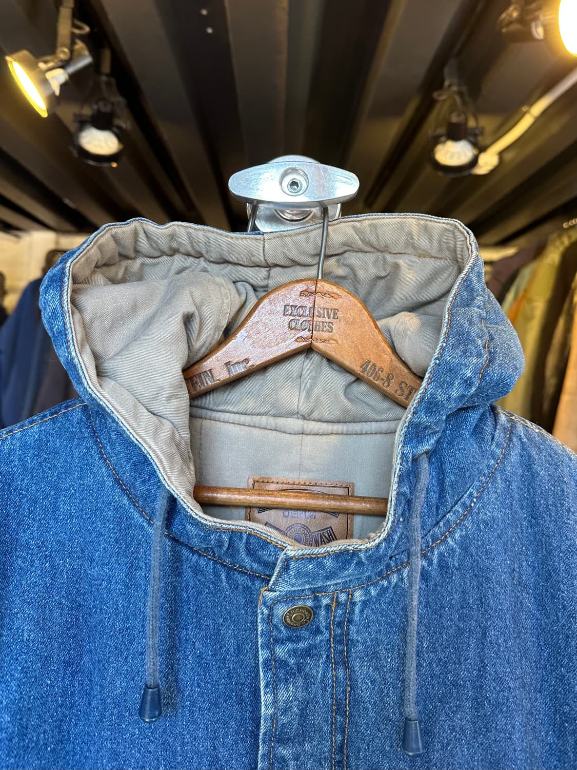 데님 후드 붐버 자켓 상품이미지3