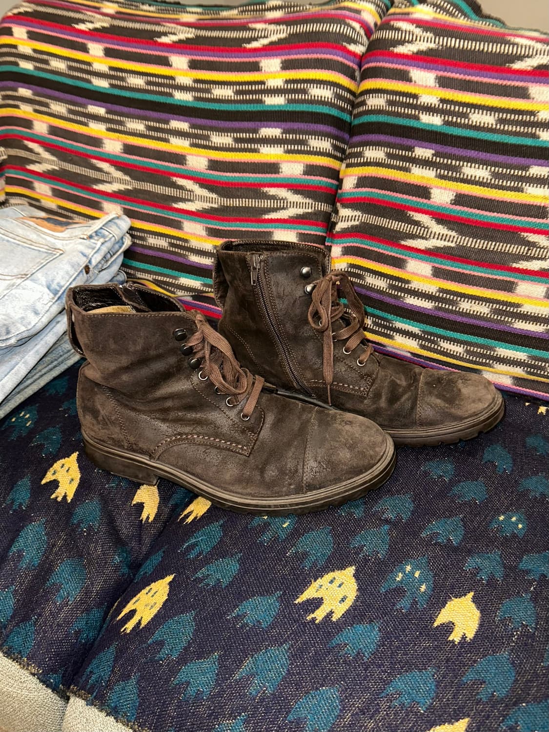 Camper suede aged lace hook coated boots 상품이미지6
