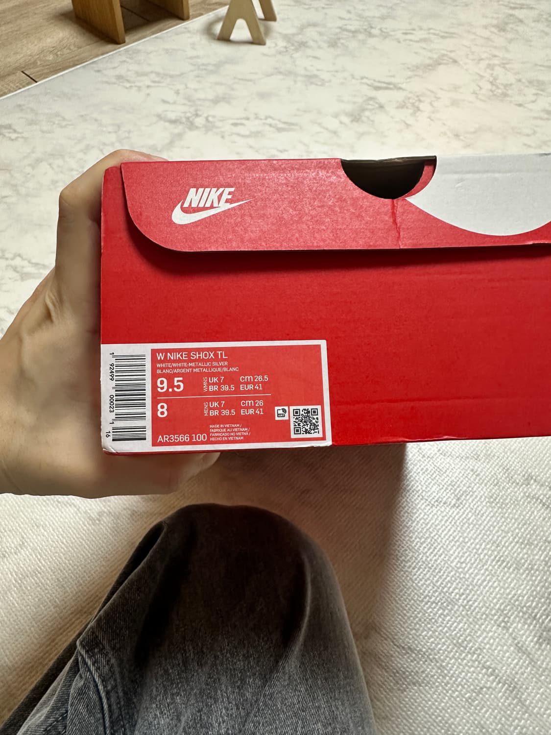 나이키 샥스 TL 화이트 265mm 새상품 상품이미지8