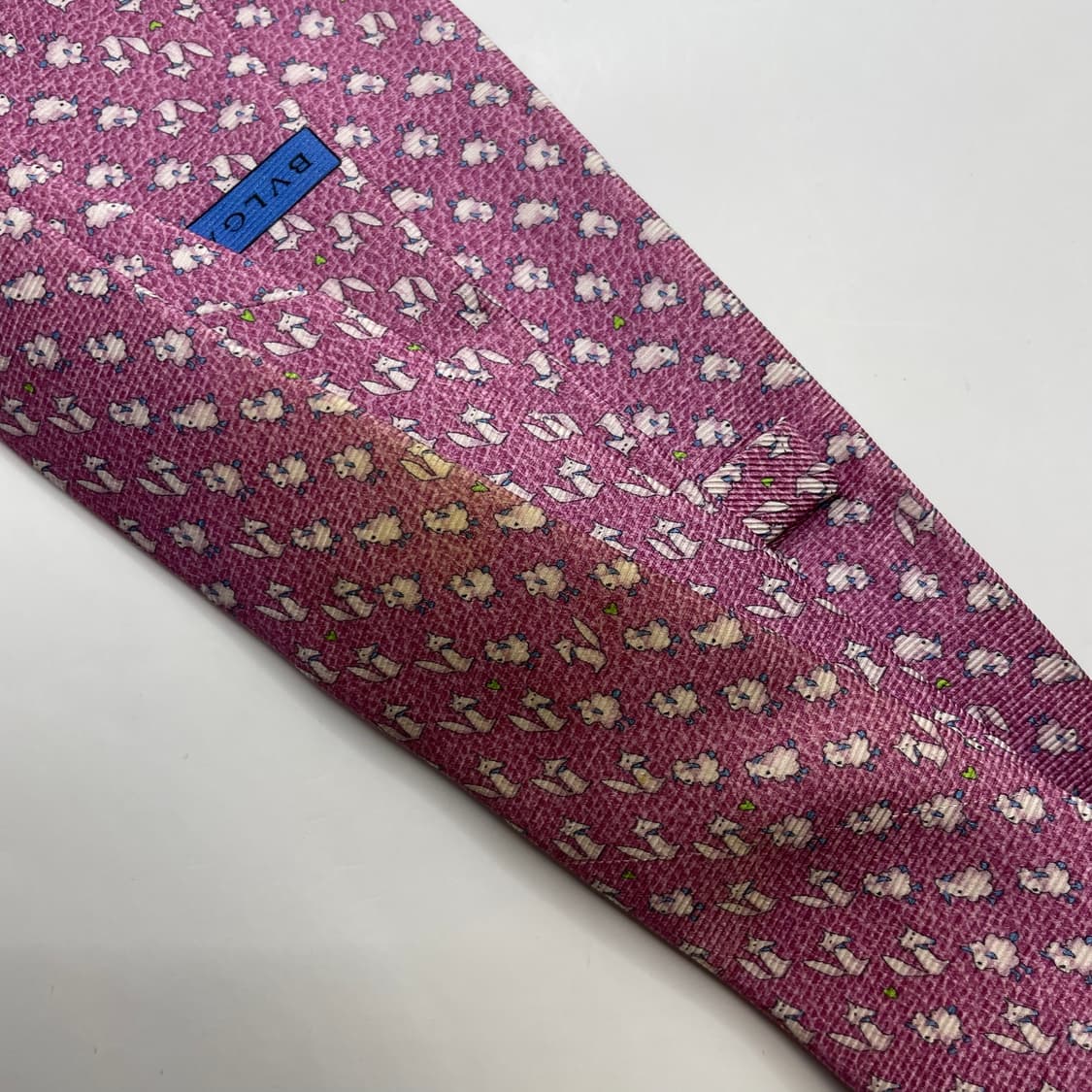 547) (BVLGARI) 불가리 패턴 넥타이(오염존재) 상품이미지5