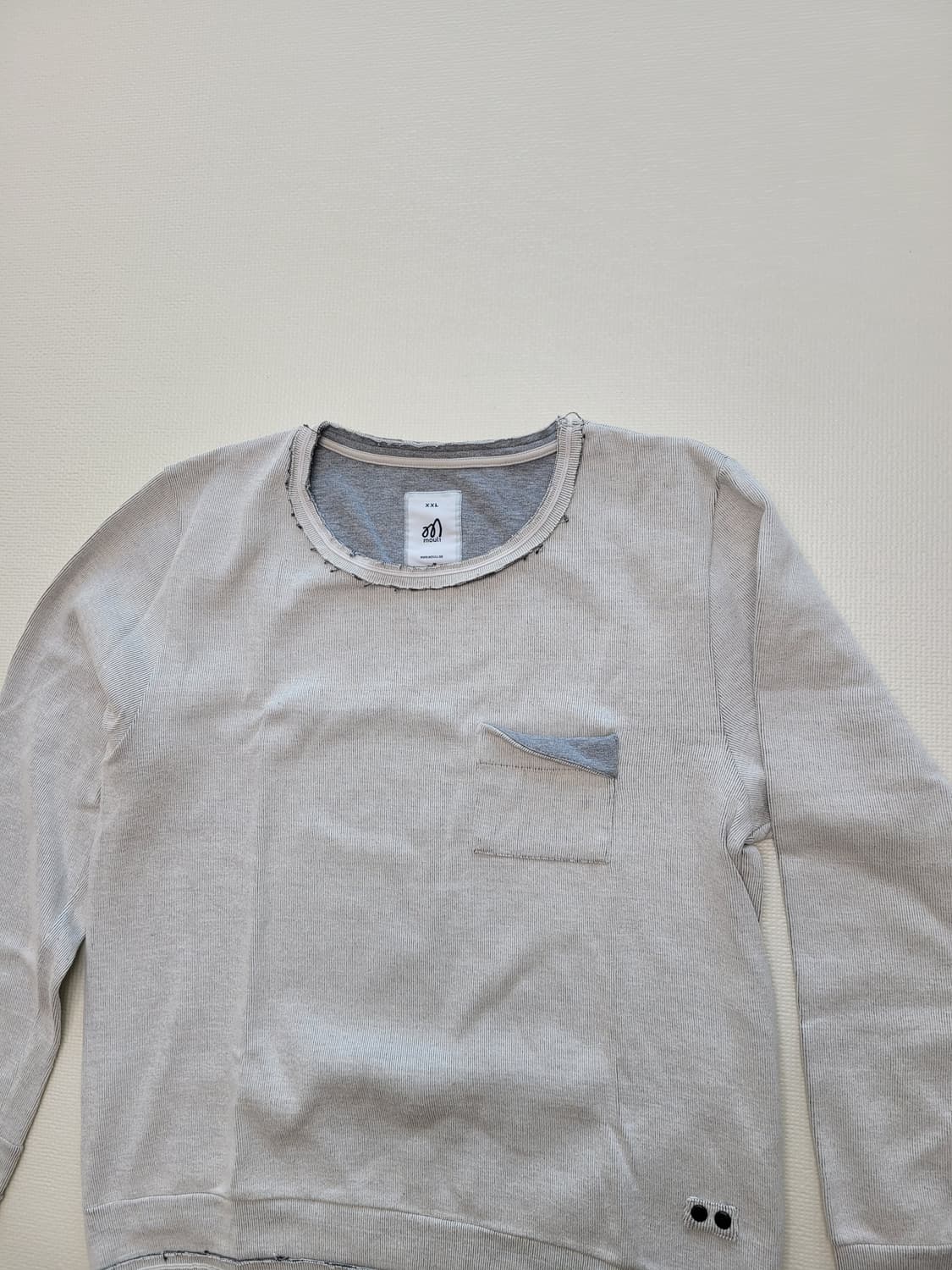 몰리 Mouli 남자 U넥 긴팔 라운드 티셔츠 110 그레이 상품이미지2