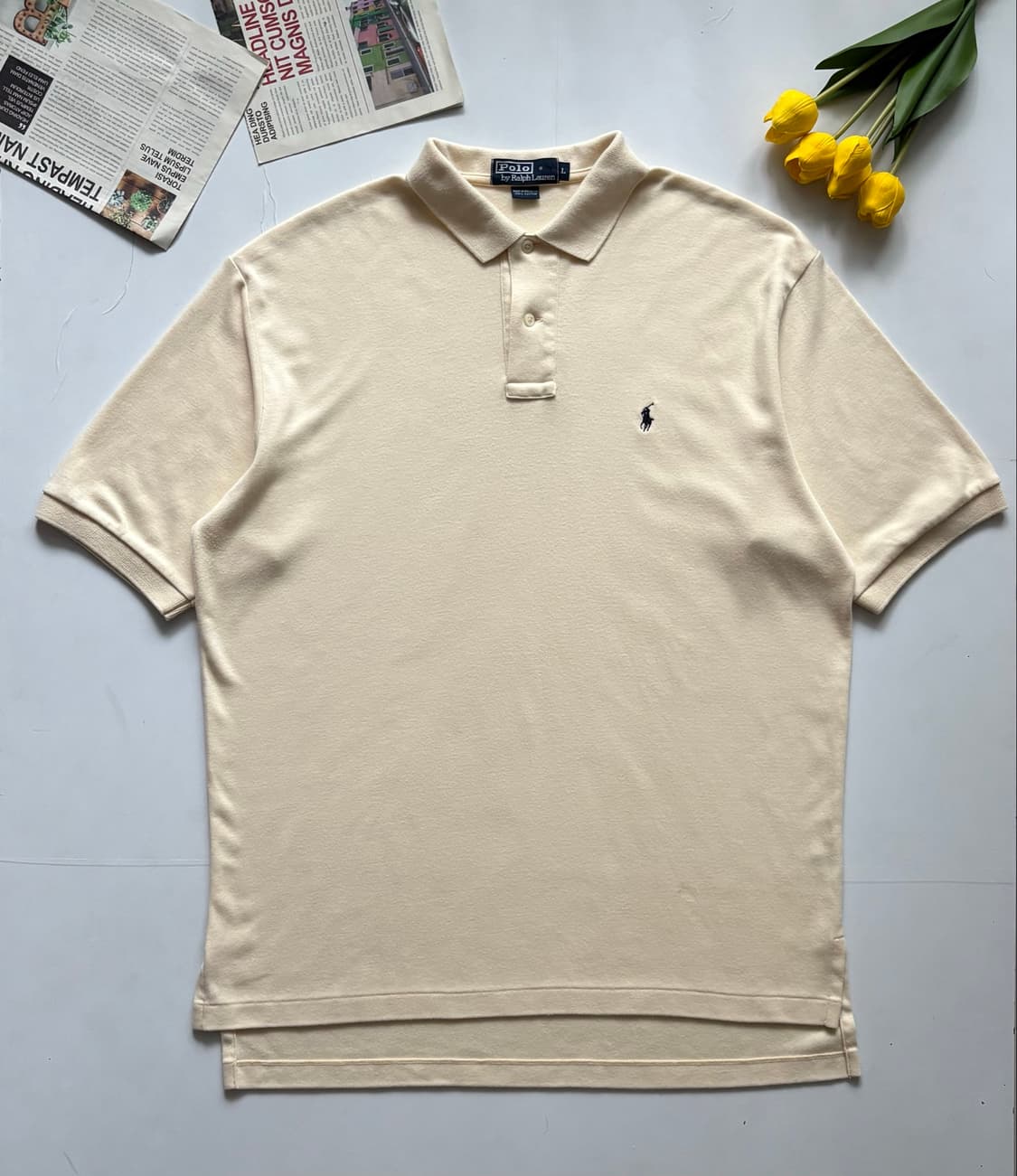 Polo 폴로랄프로렌 오버핏 아이보리 카라티  상품이미지2