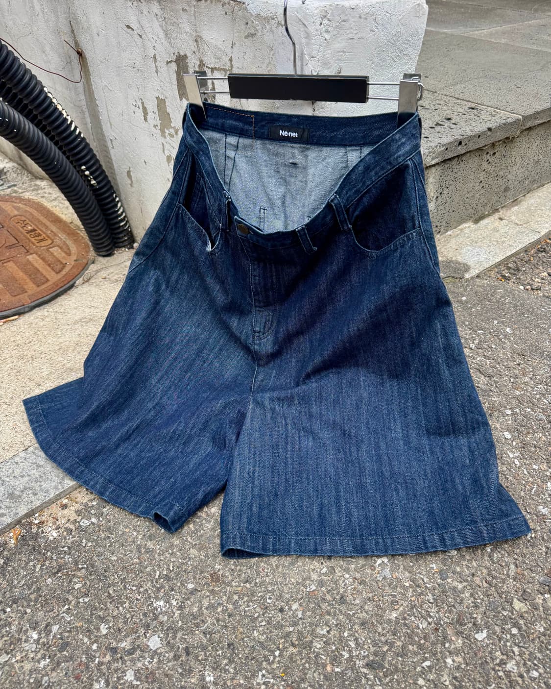 Ne-net – Denim Sarouel Half Pants 상품이미지6
