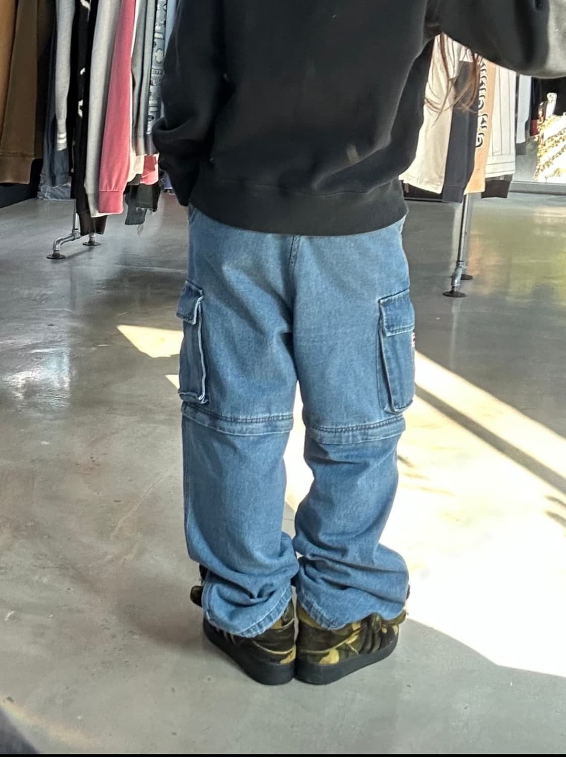 BBC 아이스크림 러닝독 투웨이 데님카고팬츠 상품이미지5