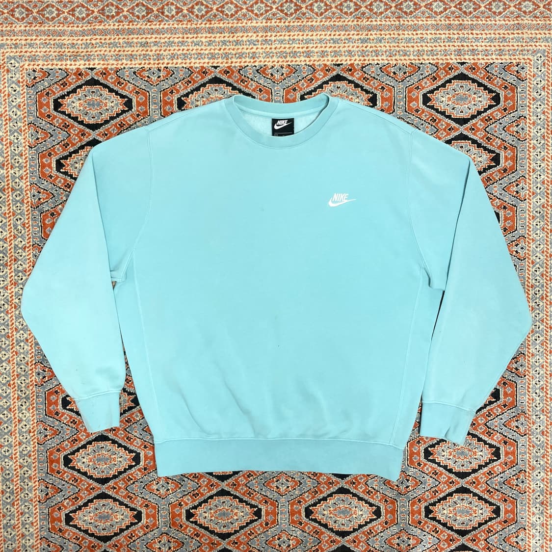 나이키 스몰로고 스카이블루 기모 맨투맨 남성XL  상품이미지1