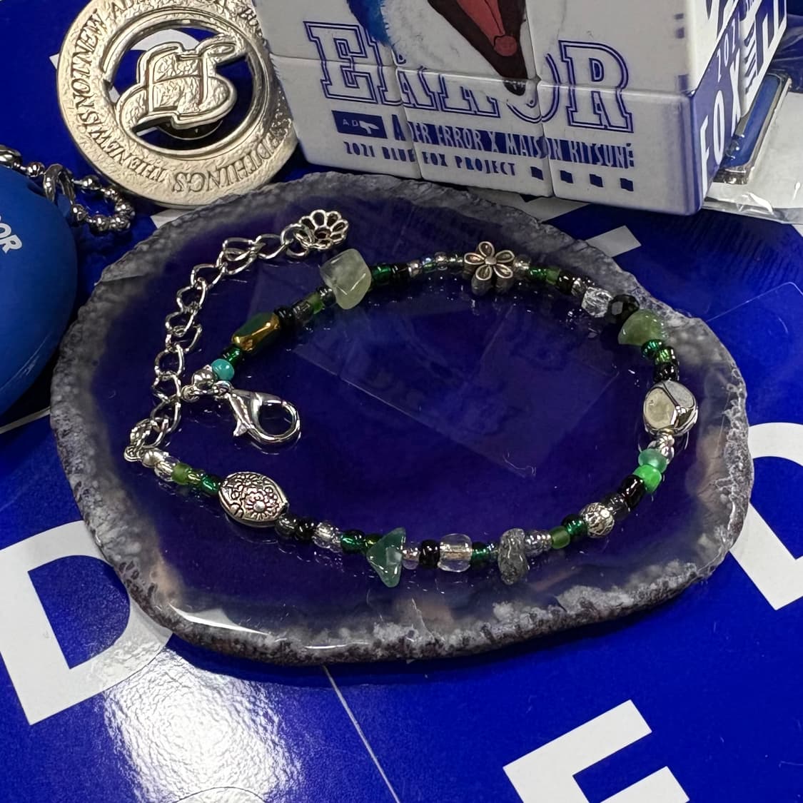 핸드메이드 비즈 팔찌 Green Flower 020 상품이미지8