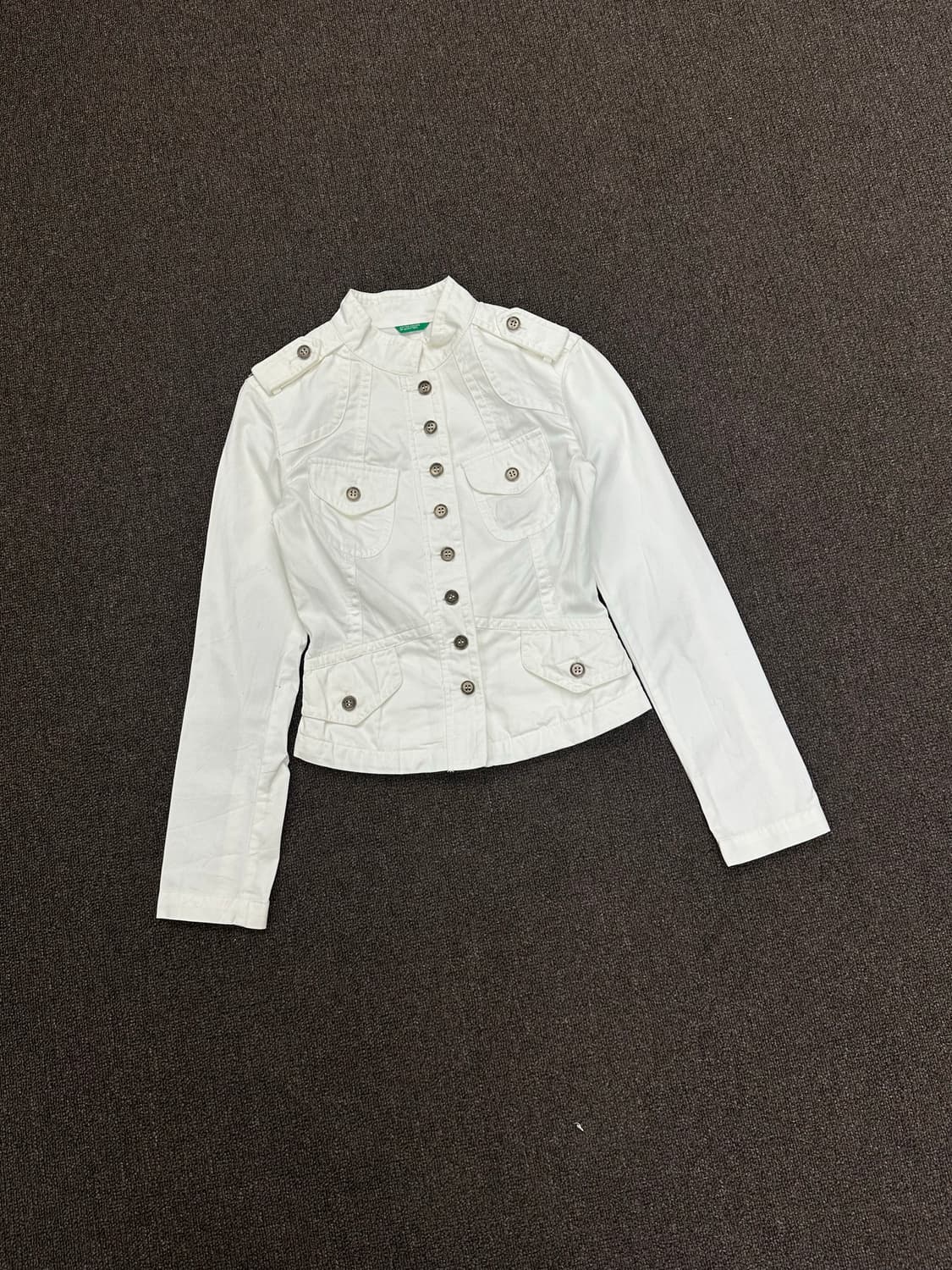 38)Benetton vintage 여성 화이트 자켓 상품이미지1