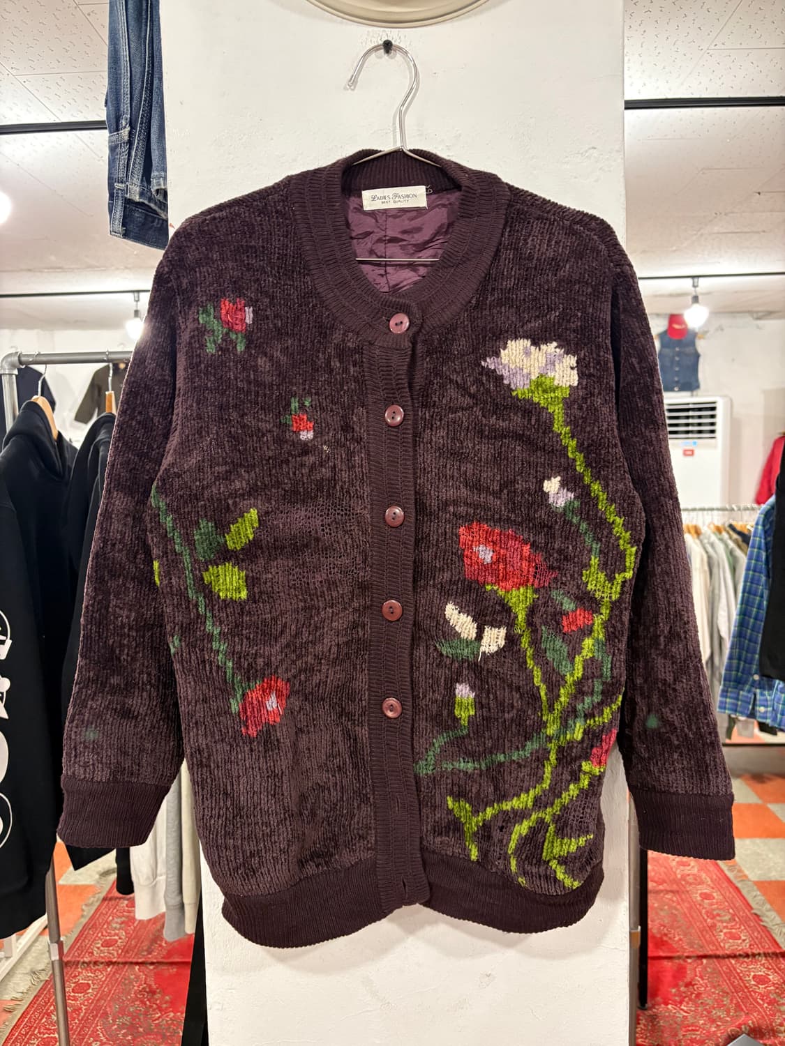 꽃무늬 니트가디건 상품이미지2