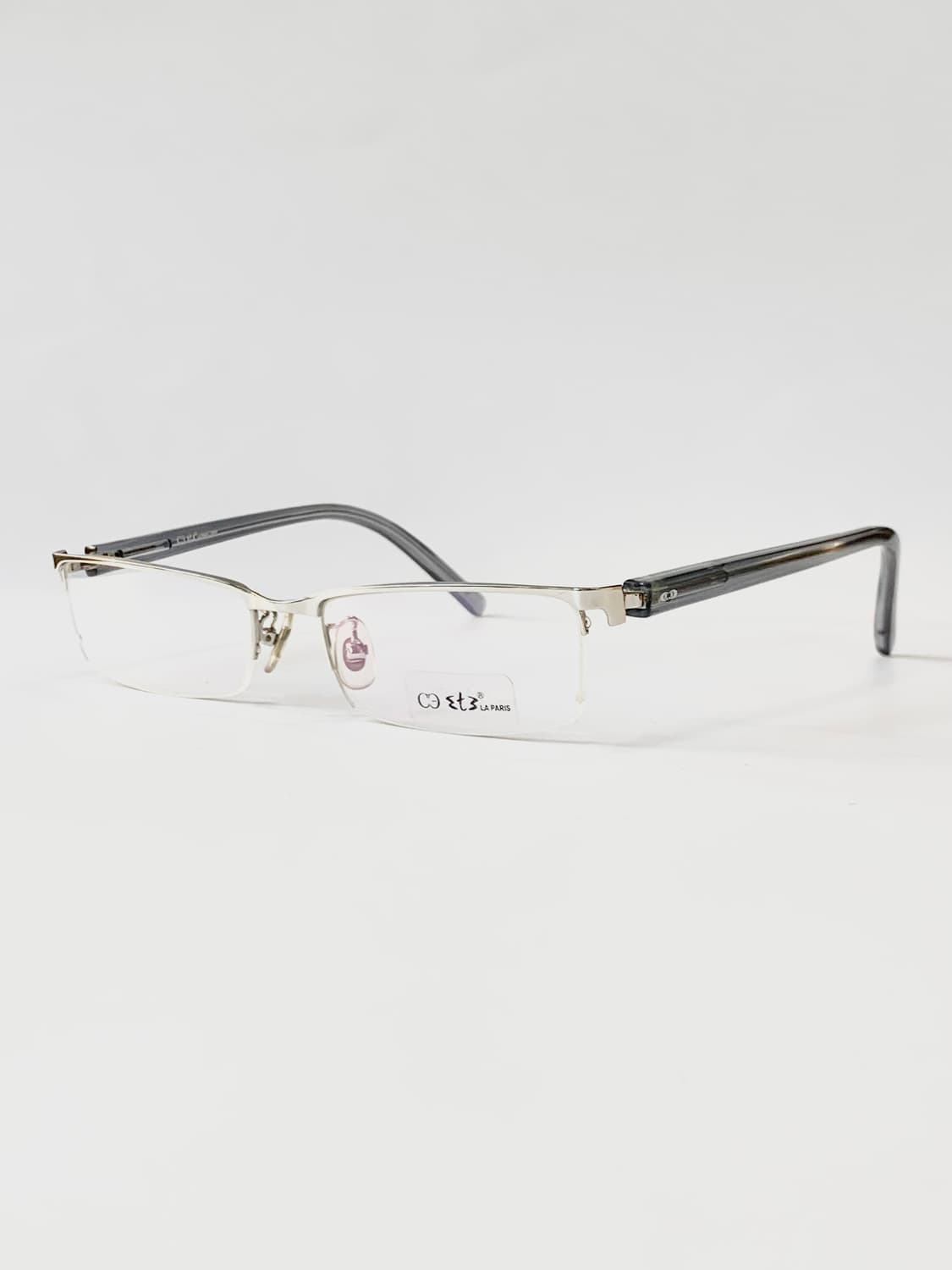 [픽키-638] 하프림 안경 실버 메탈 클래식 프레임 상품이미지2