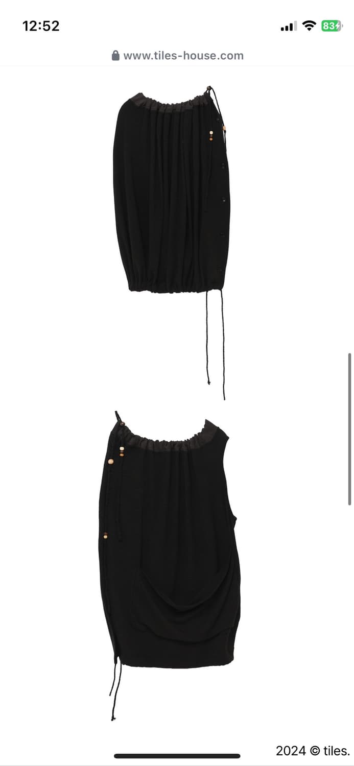 타일즈 tiles 덤플링 드레스 블랙 상품이미지2