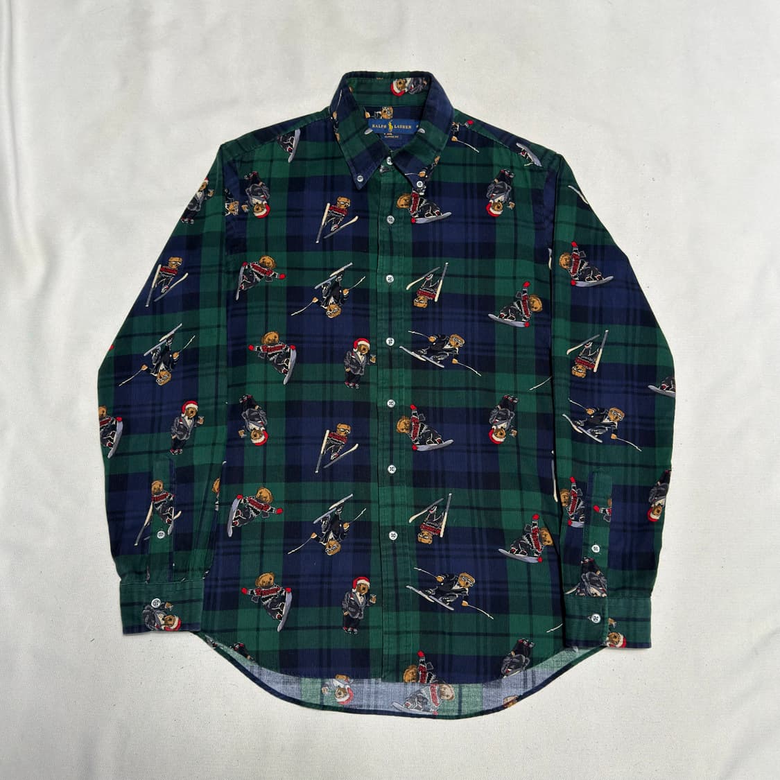 M 폴로랄프로렌 클래식핏 폴로 스키베어 타탄체크 코듀로이 셔츠 상품이미지2