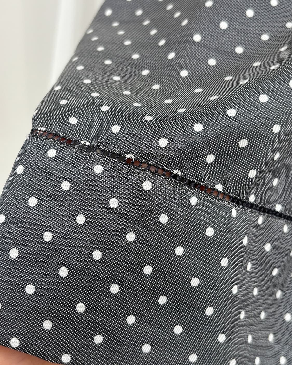 KEITH grey polka dot pleated midi skirt 상품이미지6