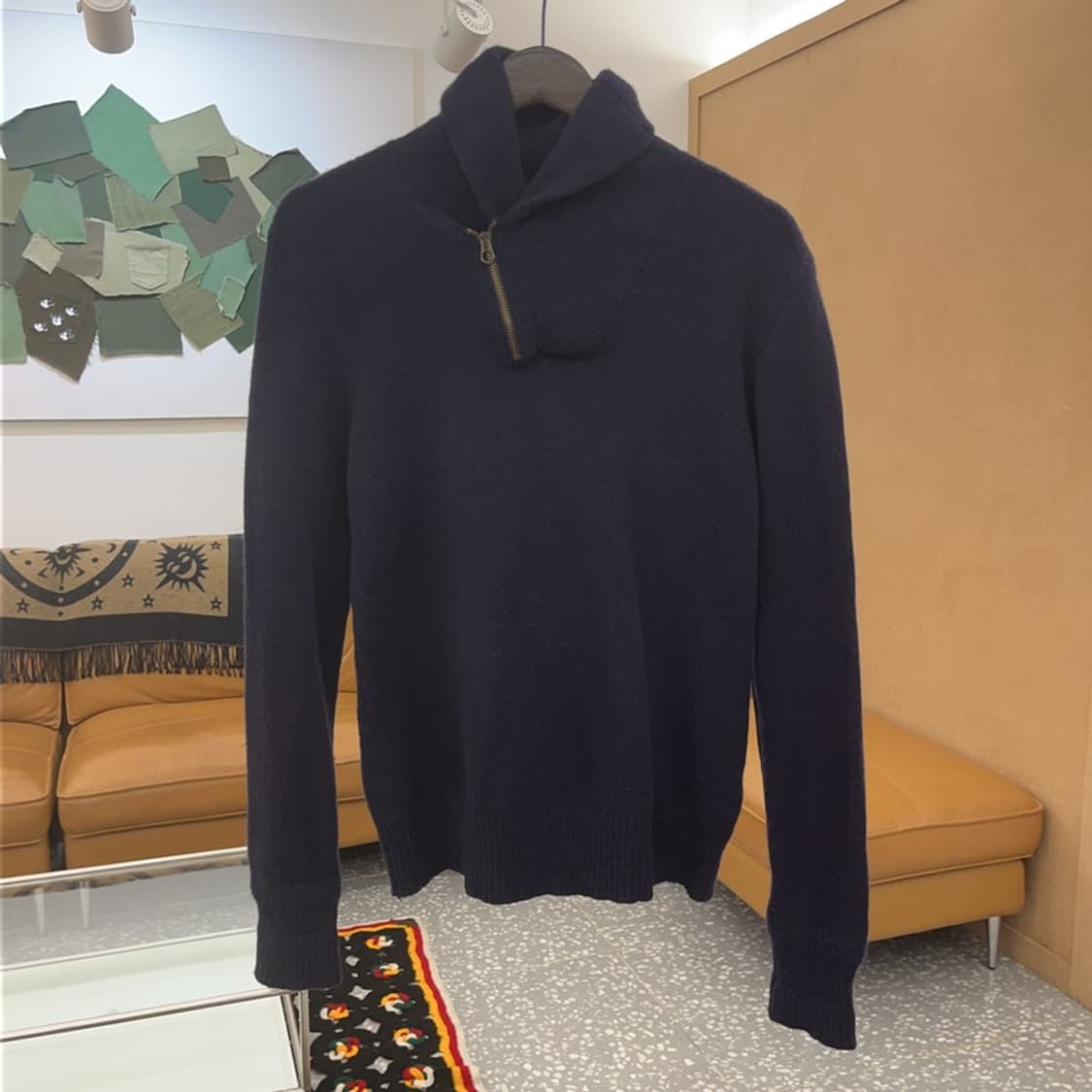 폴로 랄프로렌 빈티지 숄카라 사이드지퍼 울 니트 M C06902 상품이미지3