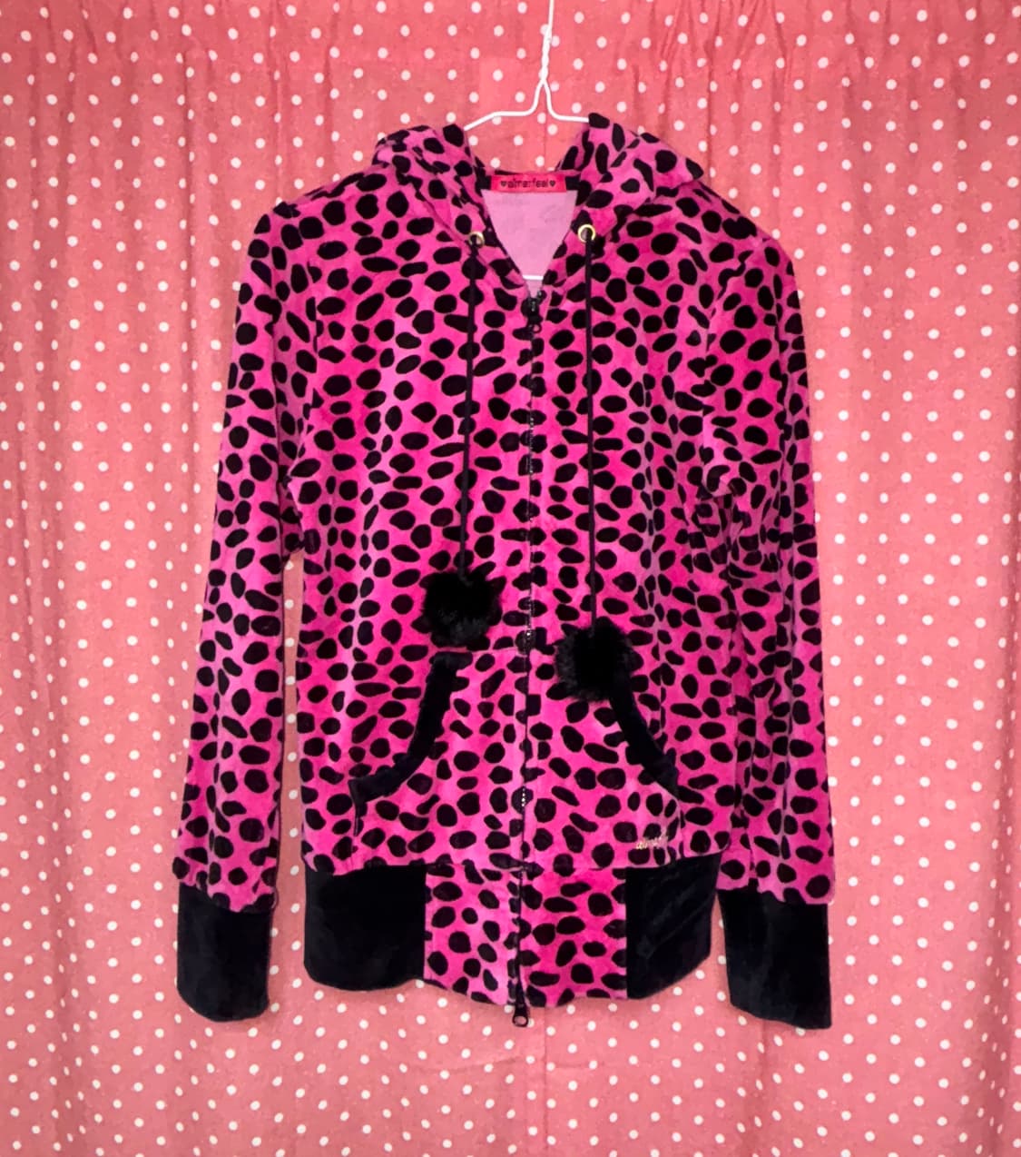 [aimerfeel] 에메필 레오파드 갸루 벨벳 트레이닝 집업 상품이미지1