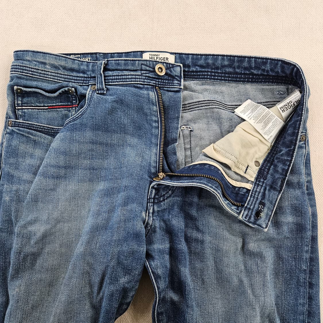 [W32L32] 타미힐피거 일자핏 워싱 데님 팬츠 0115YH1 상품이미지2