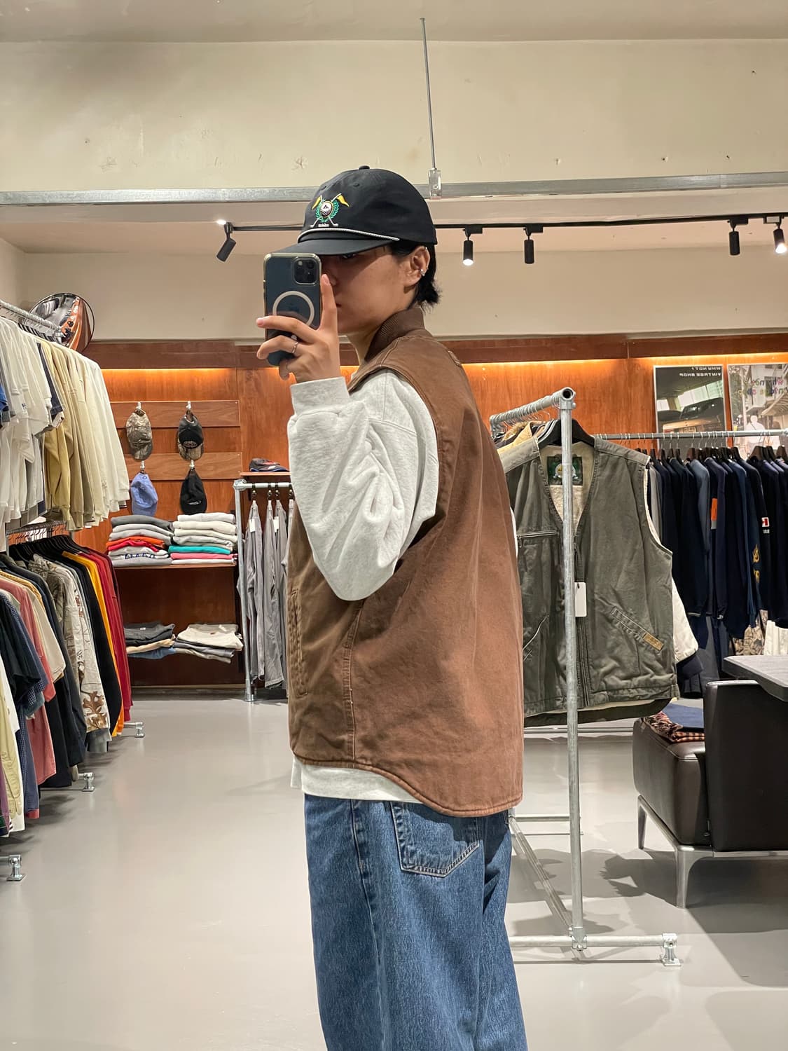 빈티지 쉐르파 베스트 (갈색)  상품이미지4