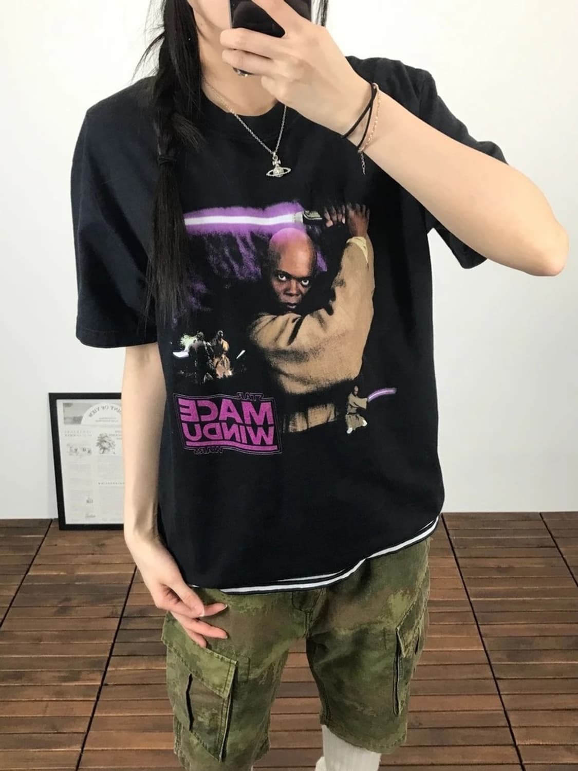 Mace Windu Star Wars Graphic Tee 상품이미지3