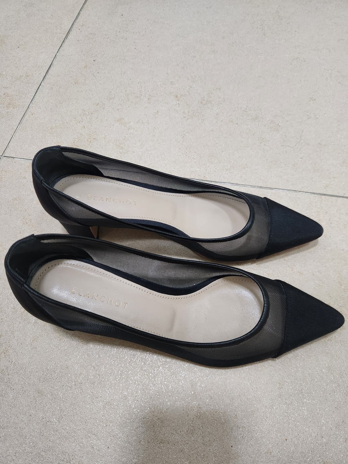 [blanchot] 블랑쇼 하프문 메쉬 - 240 / 통굽 4cm 상품이미지6