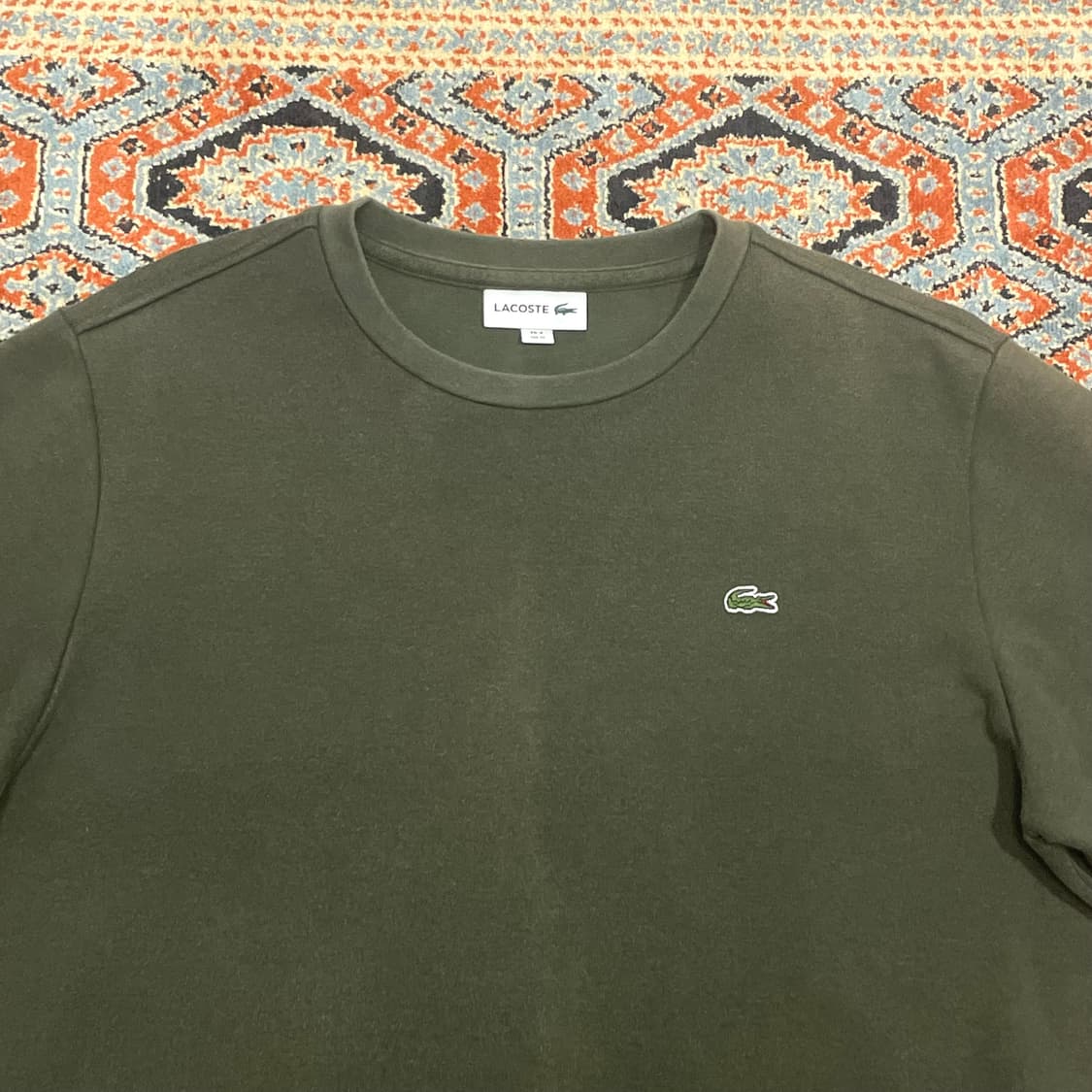 라코스테 카키 맨투맨 티셔츠 여성M 상품이미지3