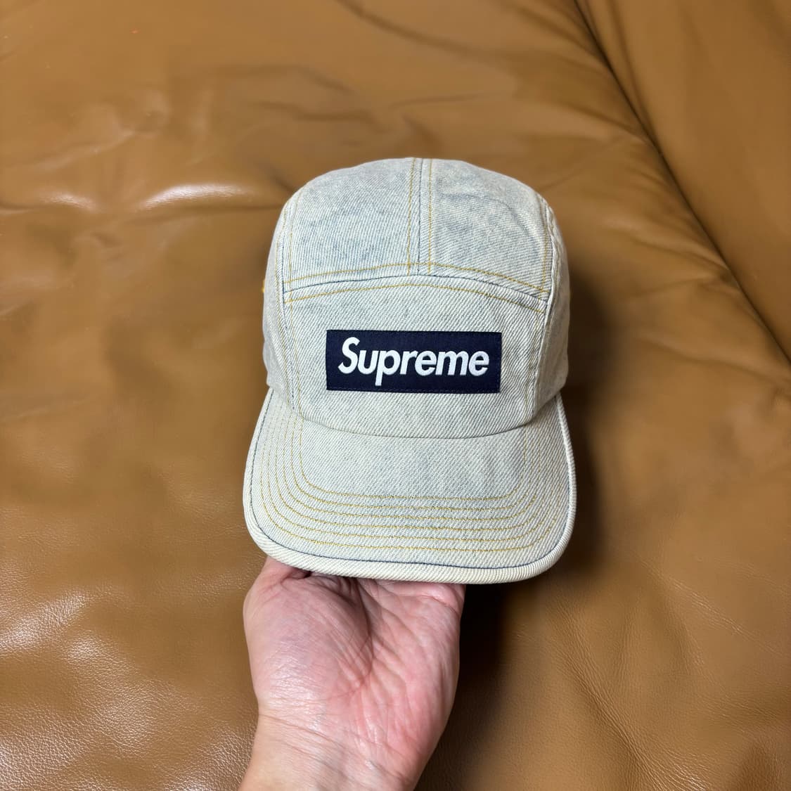 Supreme 슈프림 23ss 워시드 더티 데님 캠프캡 모자 Denim 상품이미지2