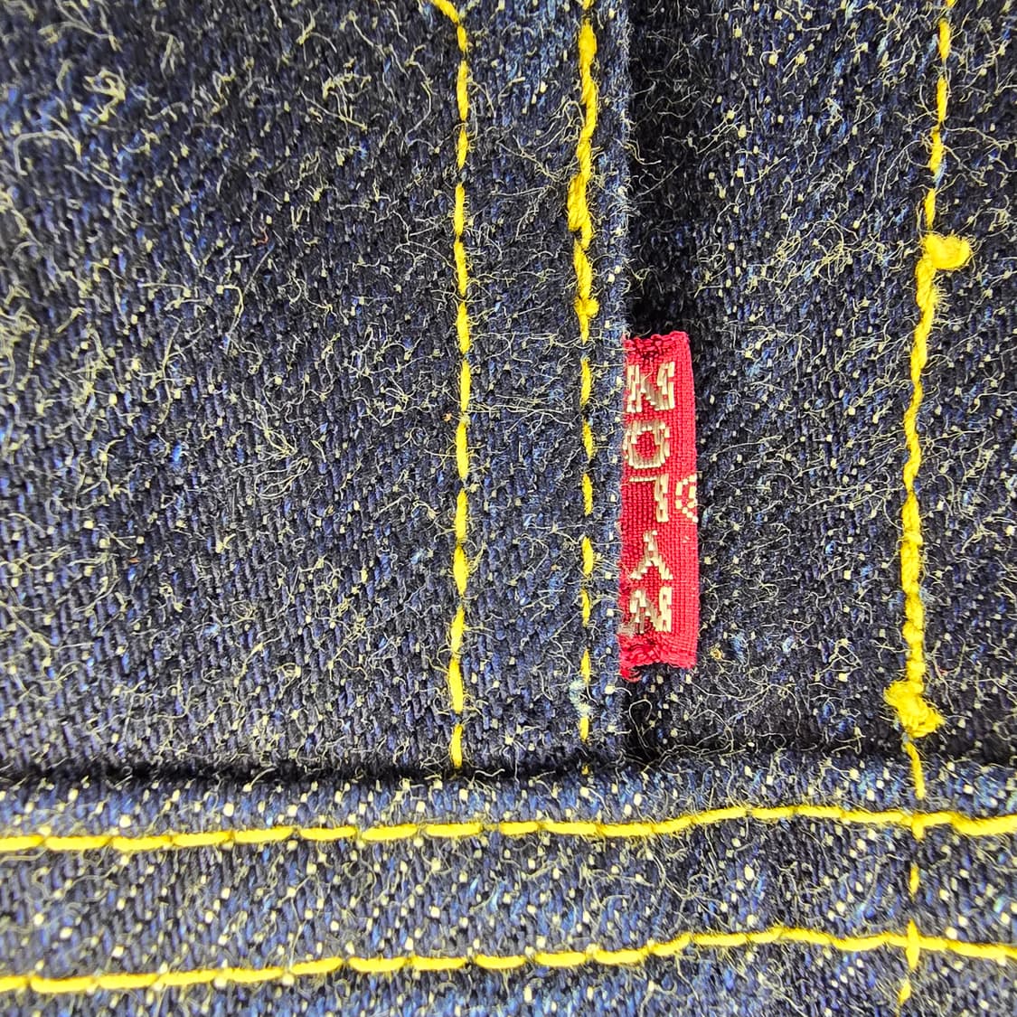 90s Japan 구 NYLON 현 리얼맥코이즈 생지데님 트러커자켓 S 상품이미지5