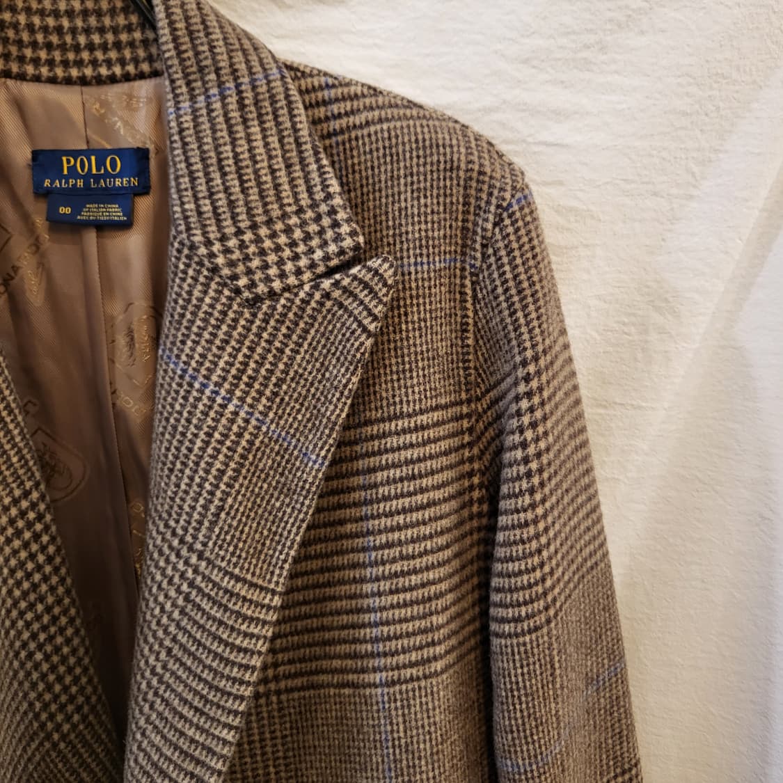 폴로 랄프로렌 체크패턴 헤링본 벨트 롱 코트 상품이미지9