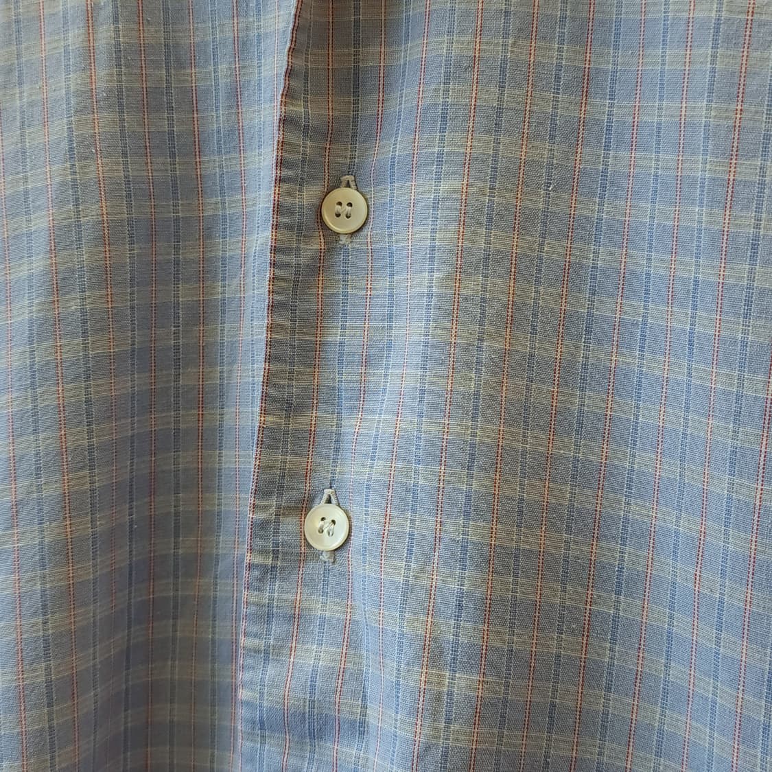 60s 프랑스 워크셔츠 가드너 빈티지 셔츠 스카이 블루 롱 튜닉 셔츠 m 상품이미지6