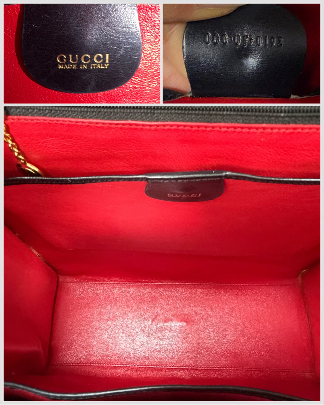 구찌 빈티지 카프스킨 레이디 락 탑 핸들 백 상품이미지10